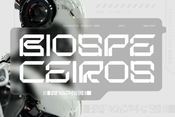 Biospe Ceiros: Futuristic Geometric Display Font for Web