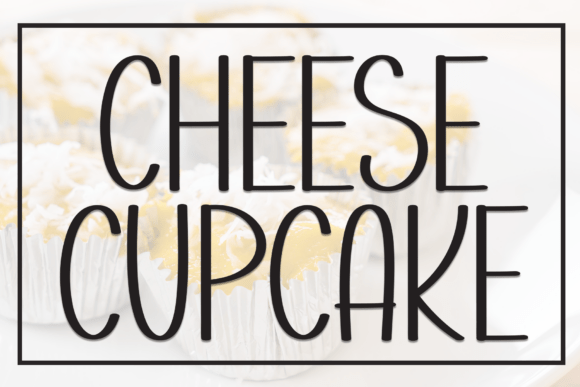 Cheese Cupcake Font for Handmade Crafts and Printable Products