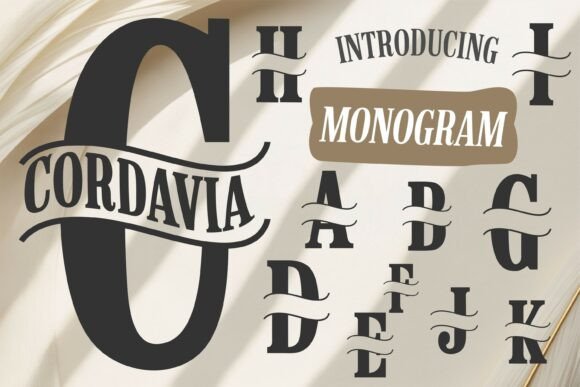 Cordavia Monogram: A Bold Serif Display Font for Business Branding
