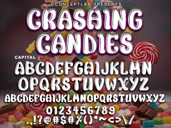 Crashing Candies: A Playful Display Font for Bold Marketing Campaigns