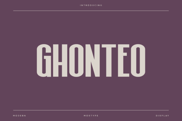 Ghonteo: A Modern Condensed Display Font for Bold Visuals