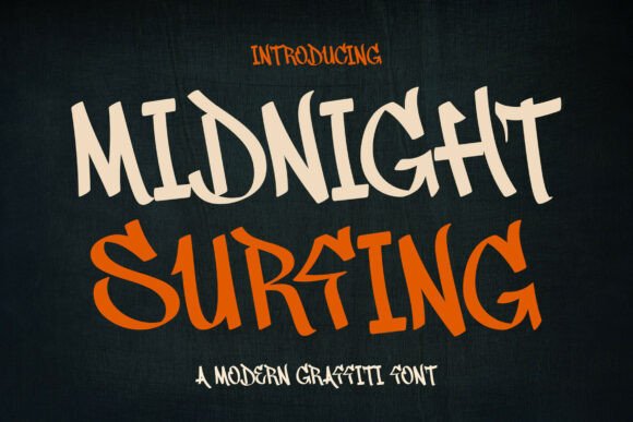 Midnightsurfing Regular: A Bold Graffiti Display Font for Streetwear Branding