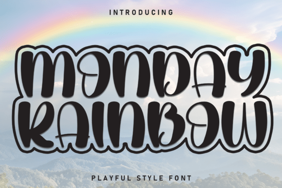 Monday Rainbow: A Playful Display Font for Handmade Sellers