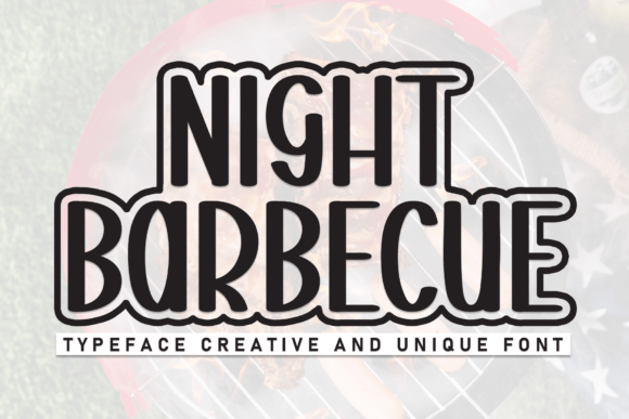 Night Barbecue Font: A Bold Display Typeface for Creative Projects