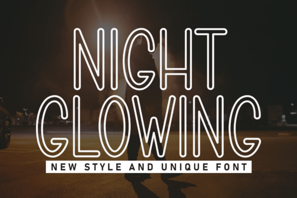 Night Glowing Font for Urban Night-Themed Branding and Business