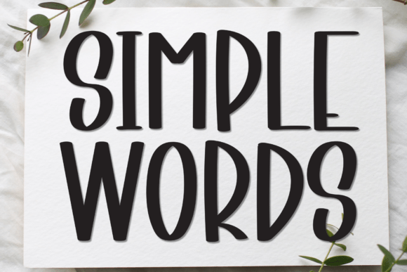 Simple Words Font for Business Branding
