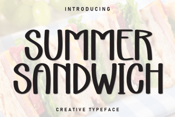Summer Sandwich Display Font for Handmade Labels