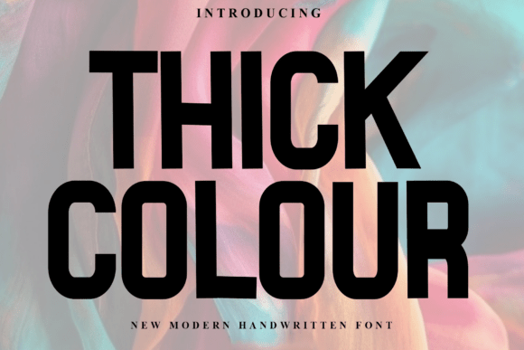 Thick Colour: A Playful Display Font for Warm Editorial Design