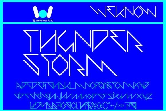 Thunder Storm: A Futuristic Display Font for Web Designers