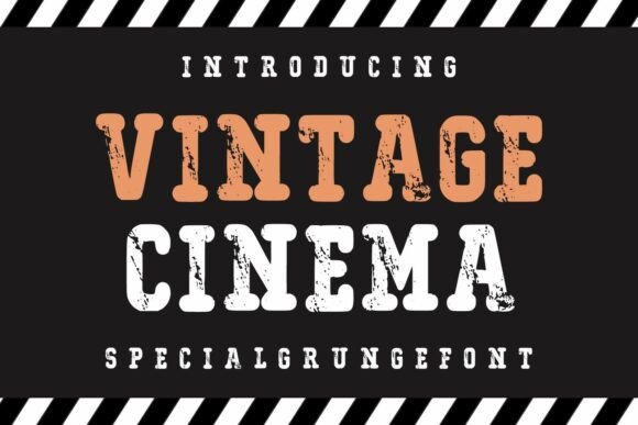 Vintagecinema Regular: A Bold Display Font for Branding